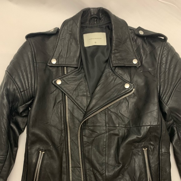 DEADWOOD Recycled women leather jacket, designer - Picture 1 of 13